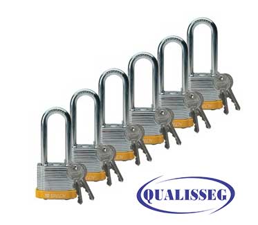 Cadeados super-resistentes - Q65536 e Q65542 - Amarelo