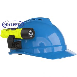 Lanterna à prova de explosão (intrinsecamente segura) para uso na lateral de capacetes – QUALI-L5 (também pode ser utilizada como lanterna de mão)