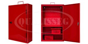 Estação (armário) de bloqueio em aço para guarda de dispositivos de bloqueio e acessórios - QE01